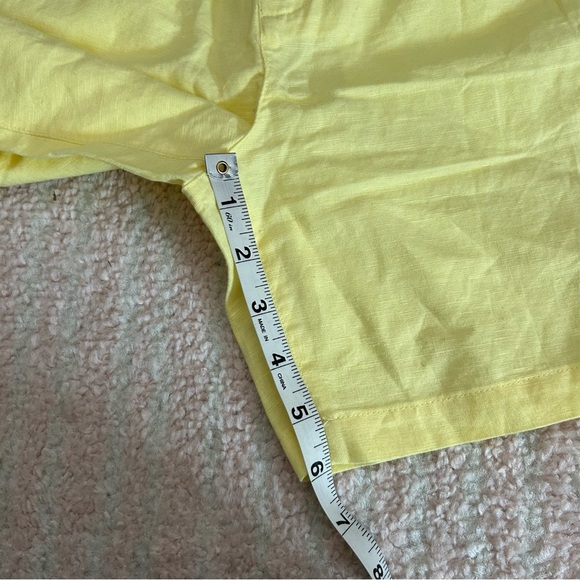 NWT Janie and Jack Pale Yellow Bermuda Shorts Size 8 Linen Cotton Blend - Picture 9 of 11